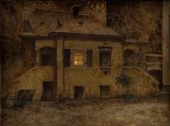 Gustáv Wintersteiner, Rodný dom Jána Nepomuka Hummela v Bratislave, 1942, olej na plátne