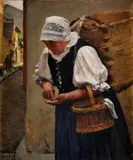 Predavačka by skutetzky & Dominik Skutecký, 1895, olej na plátne, sold Jun 2009