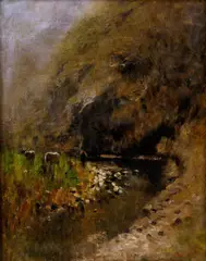 Ladislav Mednyánszky, Horská pastvina, okolo 1895, olej na plátne