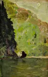 Miloš Alexander Bazovský, Orava, okolo 1955, gvaš na papieri