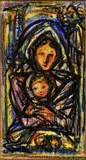 Jozef Teodor Tekel, Matka s dieťaťom, okolo 1960, pastel na papieri