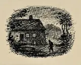 Ľudovít Fulla, Ilustrácia k románu „Traja zamrznutí“, 1944, kresba perom tušom na papieri
