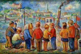 Deti pri Dunaji by Imro Weiner-Kráľ, 1963, olej na plátne, sold Jun 2009