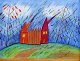 Roman Pčolár, Jesenný pokoj, 2009, pastel na papieri