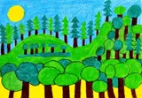 Ján Mocik, Leto na horách, 2009, pastel na papieri