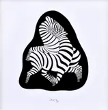 Viktor Vasarely, Zebra V., okolo 1970, serigrafia na papieri