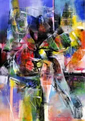 Marián Komáček, Sediaca, 2009, akryl na plátne