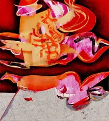 Posledný samuraj by Peter Trembáč, 2007, olej, akryl na plátne, sold Jun 2009