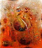 Juraj Oravec, Príliš velké sústo, 2009, akryl na plátne