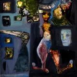 Štefan Porubän, Figurálna kompozícia, 2003, olejová tempera na sololite
