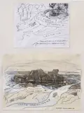 Peter Bartoš, Bratislavská ZOO (Koncept studničky / Koncept prehliadky), 1987, kombinovaná technika na papieri