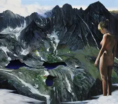 Róbert Bielik, Mladá deva nad kotlinou piatich spišských plies, 2008, olej na plátne