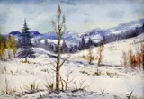 Karol Polónyi, Osamelý strom v zime, okolo 1935, olej na kartóne