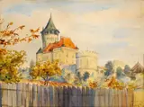 Eugen Lehotský, Smolenice, 1954, akvarel na papieri