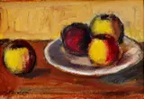 Jablká by Martin Tvrdoň, 1979, olejový pastel na papieri, sold Mar 2009