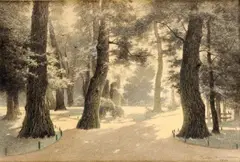 Gustáv Wintersteiner, V parku, 1934, pastel na papieri