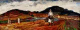 Vyberanie zemiakov by Mária Medvecká, okolo 1970, olej na plátne, sold Mar 2009