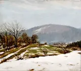 Zima v Tatrách by Nándor Katona, okolo 1910, olej na kartóne, sold Mar 2009