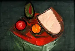 Chlebík a ovocie by František Studený, 1968, olej na plátne, sold Mar 2009