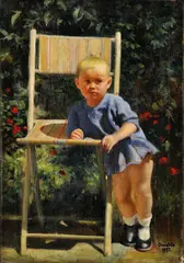 Béla Orosz, Šťastné detstvo, 1952, olej na plátne