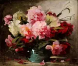 Kytica chryzantém by Adrienne Hermine Deak-henczne, okolo 1920, olej na plátne, sold Mar 2009