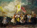 Gyula Gyertyányi-németh, Procesia, okolo 1930, olej na plátne