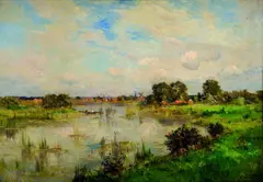 Isidore Verheyden, Letný močiar, okolo 1880, olej na plátne