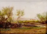 André Maglione, Usadlosť na okraji lesa, okolo 1900, olej na plátne
