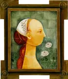 Eva Kyselicová, Júlia, 1978, olej, kombinácia techník na plátne