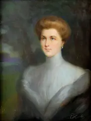 Ľudovít Pitthordt, Portrét dámy, okolo 1900, pastel na kartóne