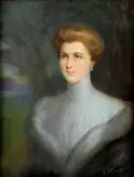 Ľudovít Pitthordt, Portrét dámy, okolo 1900, pastel na kartóne