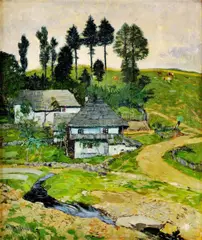 Martin Benka, Juhočeská krajina, okolo 1914-15, olej na plátne