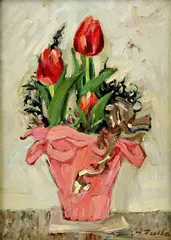 Ľudovít Fulla, Kytica tulipánov, okolo 1930 - 1940, olej na plátne