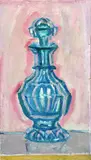 Zelená karafa by Ernest Zmeták, 1999, olej na kartóne, sold Dec 2008