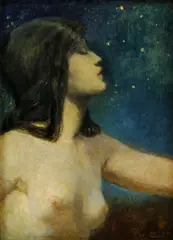 Námesačná by Vilmos Kiss, 1929, olej na kartóne, sold Dec 2008