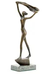 Miklós Borsos, Vietor Balatonu, okolo 1960, bronz, mramorový podstavec