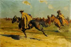 János Viski, Na puste I., okolo 1920, olej na plátne