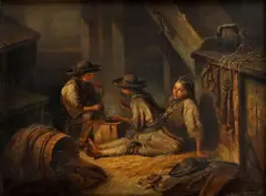 Joseph Haier, Obed v stodole, 1858, olej na plátne