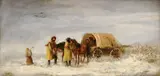 J. W.f. Monogramista, Putujúci Cigáni I., okolo 1900, olej na plátne