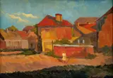 Moldovan, Na predmestí, okolo 1930, olej na lepenke