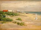 Skagen II. by Paul Fischer, okolo 1920, olej na lepenke, sold Dec 2008