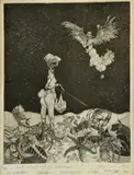 Vladimir Gazovic, Tento chlieb, ktorý lámem I., 1968, lept na papieri