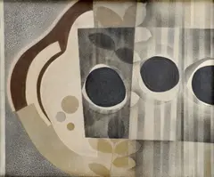 Milan Bočkay, Kompozícia, 1969, olej, kombinácia techník na plátne