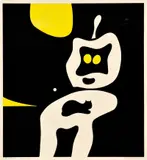 Andrej Barčík, Očakávanie I., 1974, farebná serigrafia na papieri