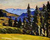 Jozef Kollár, Štiavnická krajina, okolo 1960, olej na sololite