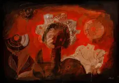 Svetozár Abel, Poľné kvety, 1983, akryl na papieri