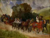 Štefan Burchard-bélaváry, Vidiecka svadba, okolo 1920, olej na plátne