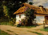 Géza Szontágh, Na priedomí, okolo 1880, olej na plátne