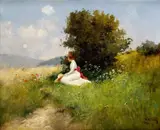 Gyula Zorkóczy, Pod lesom, okolo 1910, olej na plátne