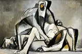 Pieta by Vincent Hložník, 1946, akvarel, gvaš na papieri, sold Oct 2008
